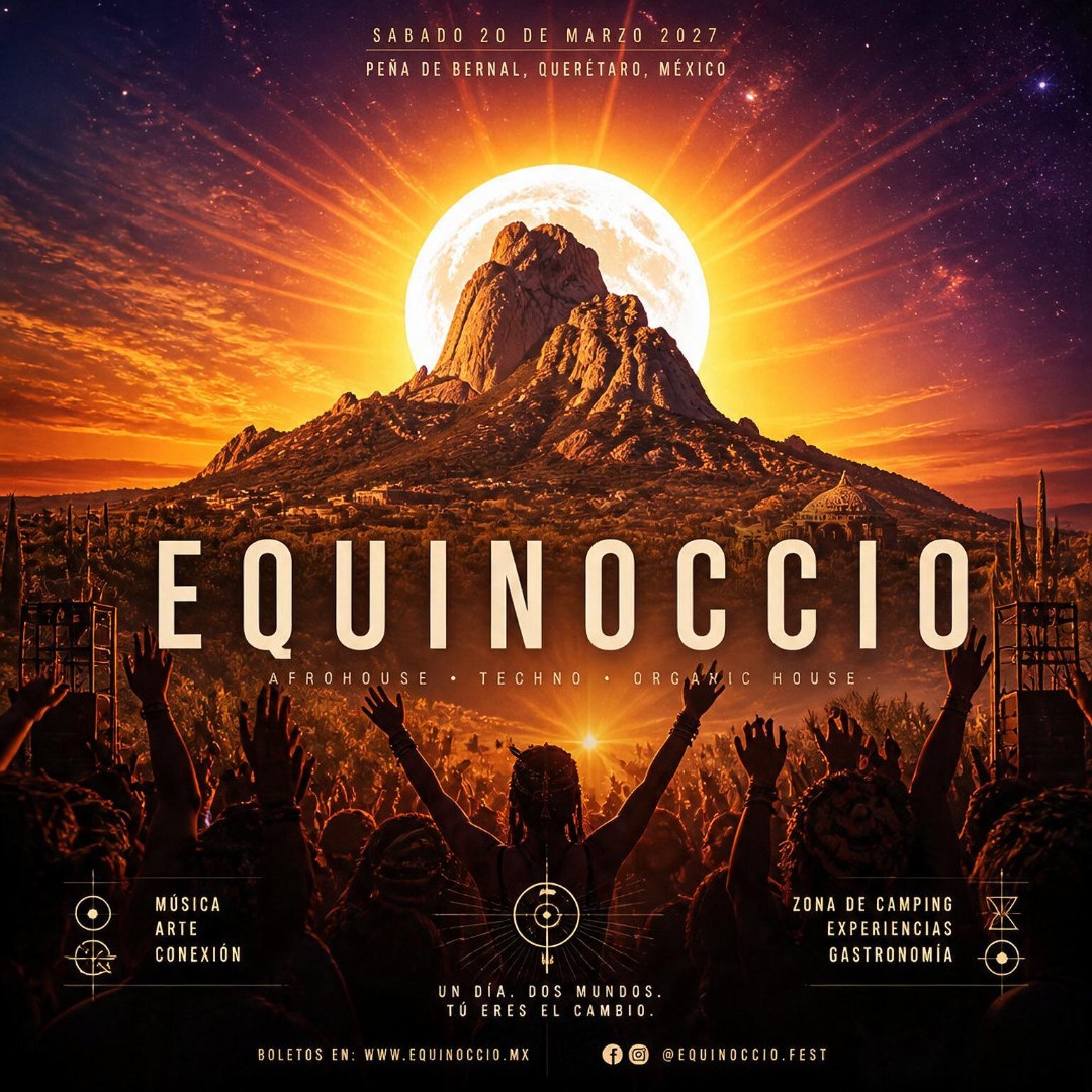 Flyer de Equinoccio Bernal Querétaro 2027